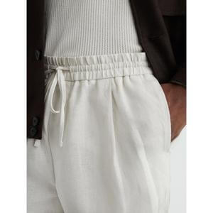 REISS Barges Short Linen Drawstring Shorts
